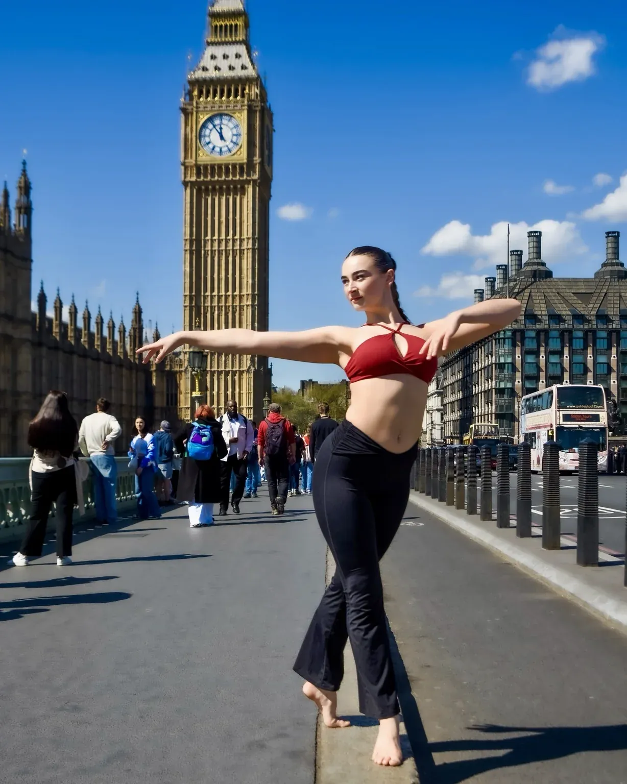 Dance portrait near Big Ben in London