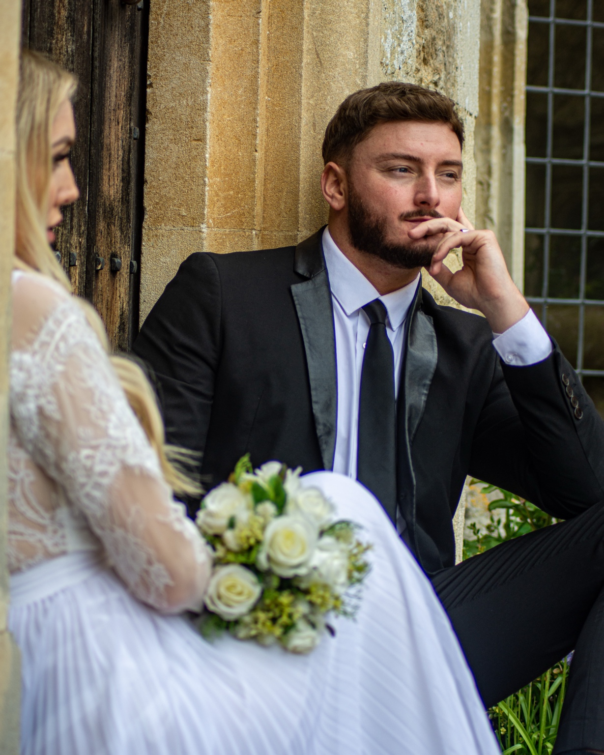 Editorial wedding portrait